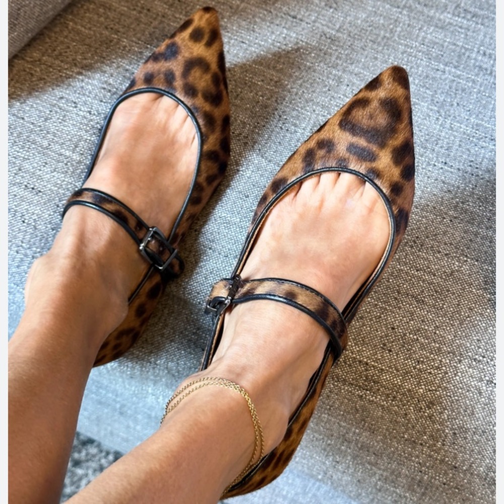 Ann Taylor Leopard Print Mary-Jane Heel